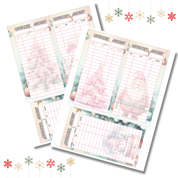 Christmas Wonders Wallet Size Money Trackers