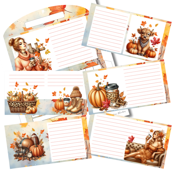 Autumn Vibes Horizontal Cash Envelopes