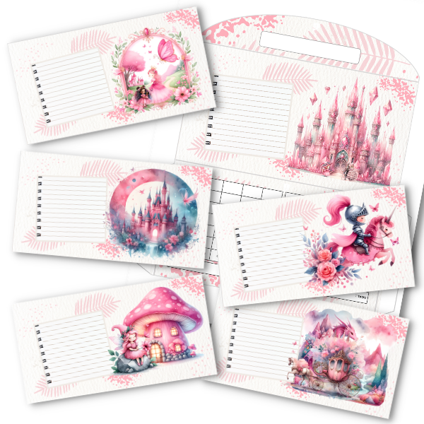 Pink Fairy Tales Cash Envelopes