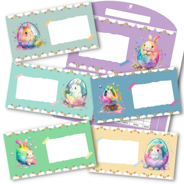 2024 Easter Rainbow Eggs Cash Envelopes