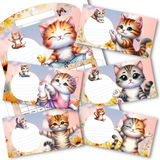 Fluffy Cats Horizontal Cash Envelopes