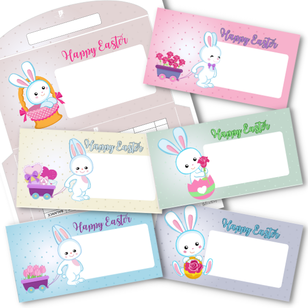2024 Happy Easter Bunny Cash Envelopes
