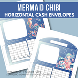 Mermaid Chibi Horizontal Cash Envelopes