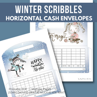 Winter Scribbles Cash Envelopes