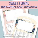Sweet Floral Horizontal Cash Envelopes