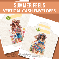 Summer Feels Vertical Cash Envelopes