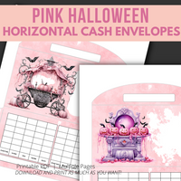 Pink Halloween Cash Envelopes