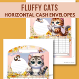 Fluffy Cats Horizontal Cash Envelopes