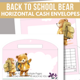 Back To School Bear Cash Envelopes