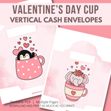 2024 Valentine's Day Cup Vertical Cash Envelopes