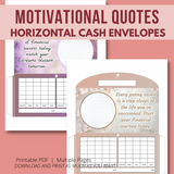 Motivational Quotes Horizontal Cash Envelopes
