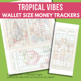 Tropical Vibes Wallet Size Money Trackers