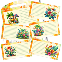 Tropical Plants Cash Envelopes and Planner Bundle