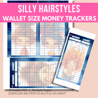 Silly Hairstyles Wallet Size Money Trackers