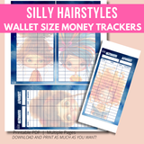 Silly Hairstyles Wallet Size Money Trackers