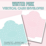2023 Winter Pink Vertical Cash Envelopes