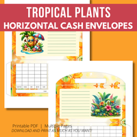 Tropical Plants Cash Envelopes