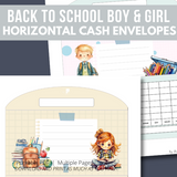 Back to School Boy & Girl Cash Envelope Printables