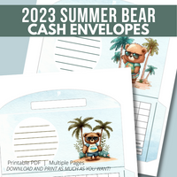 Summer Bear Cash Envelopes