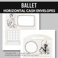 Ballet Horizontal Cash Envelopes