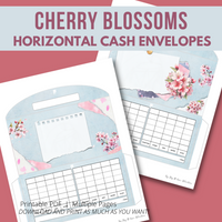 Cherry Blossoms Horizontal Cash Envelopes