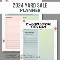 2024 Yard Sale Planner