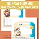 Tropical Flowers Cash Envelopes