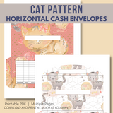 Cat Pattern Horizontal Cash Envelopes