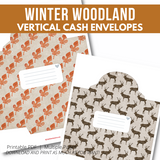 2023 Winter Woodland Vertical Cash Envelopes