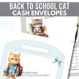 Back To School Cat Cash Envelopes