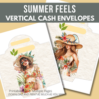 Summer Feels Vertical Cash Envelopes