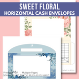 Sweet Floral Horizontal Cash Envelopes