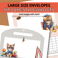 Back To School Cat Cash Envelopes