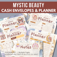 Mystic Beauty Cash Envelopes and Planner Bundle