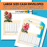 Tropical Flowers Cash Envelopes