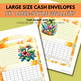 Tropical Plants Cash Envelopes