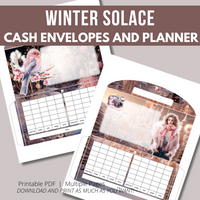 Winter Solace Cash Envelopes and Planner Bundle