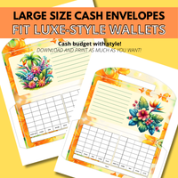 Tropical Plants Cash Envelopes and Planner Bundle