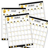 Busy Honey Bees 12 Month Calendars