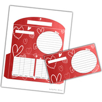 Valentine's Day Cash Saving Cash Envelope - Red