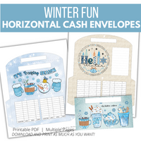 Winter Fun Cash Horizontal Cash Envelopes