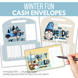 Winter Fun Cash Horizontal Cash Envelopes
