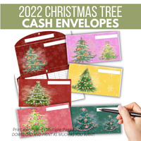 2022 Christmas Tree Horizontal Cash Envelopes