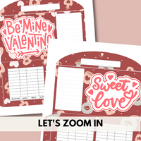 Valentine's Day Pattern Cash Envelope Printables