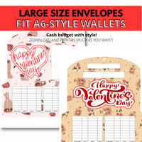 Valentine's Day Pattern Cash Envelope Printables