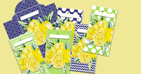 6 Lemon Vertical Cash Envelopes