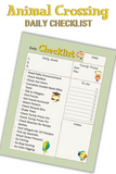 Animal Crossing Inspired Daily Checklist Printable