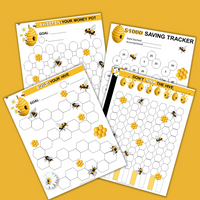 Busy Honey Bees Money Saving Goal Trackers