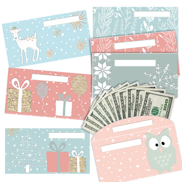 My Winter Cash Envelopes (7 Different Designs)