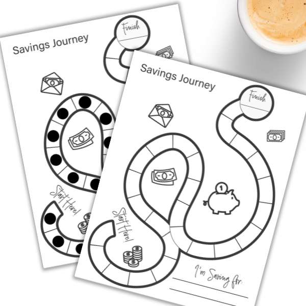 Money Savings Journey Tracker Sheet (Editable PDF)